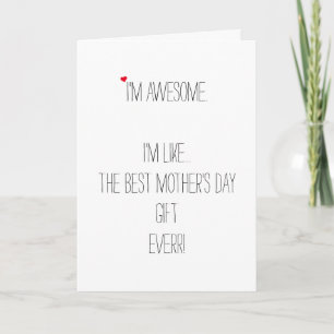Funny Quote Custom Mothers Day Birthday Christmas Holiday Card