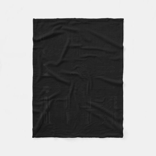 Funny Quote Dear Math Grow Up And Solve Your Own P Fleece Blanket (Front)