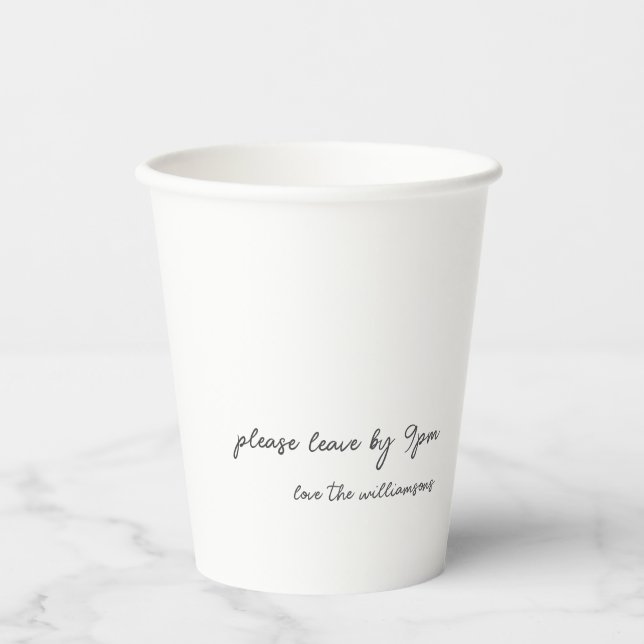 Funny Quote Early Night Aging Couple Humor Custom Paper Cups (Front)