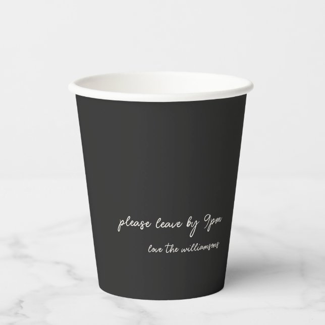 Funny Quote Early Night Introvert Humor Custom Paper Cups (Front)