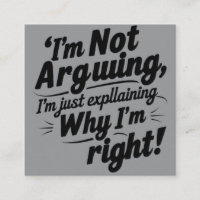 Funny Quote Enclosure Card – Witty & Sarcastic Hum