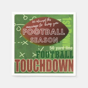 Funny Quote Football Game Touchdown Napkin