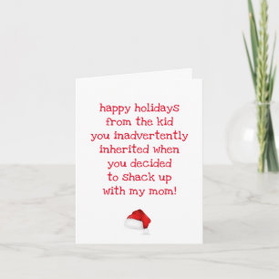 Funny Quote for Bonus Dad Christmas Card
