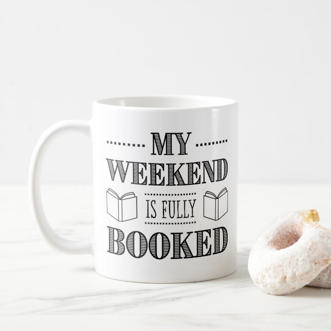 Funny Quote For Book Lovers  Coffee Mug (With Donut)