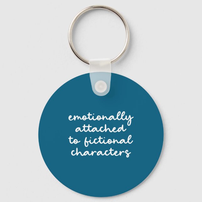 Funny Quote For Book Lovers Modern Script  Key Ring (Front)