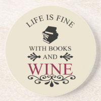 funny quote for books and wine lover