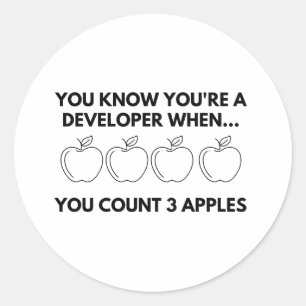 Funny quote for software programmers  classic round sticker