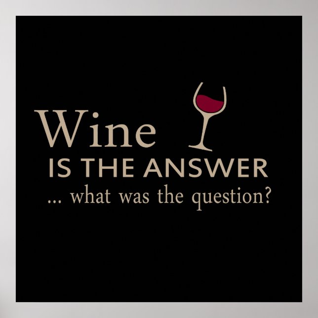 funny quote for wine lover poster (Front)