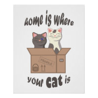 Funny quote Home is where your cat is