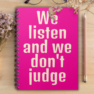 Funny quote hot pink notebook