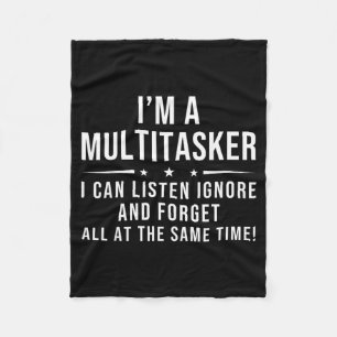 Funny Quote Humourous Multitask Funny Saying Fleece Blanket