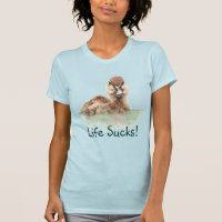 Funny Quote, Life Sucks, Angry Duck, Bird