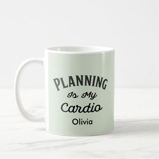 Funny Quote Monogrammed Coffee Mug (Left)