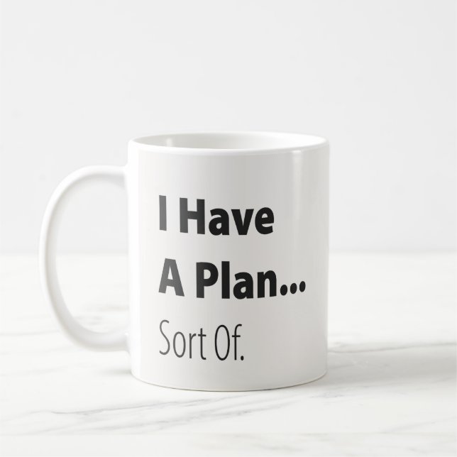 Funny Quote Monogrammed Coffee Mug (Left)
