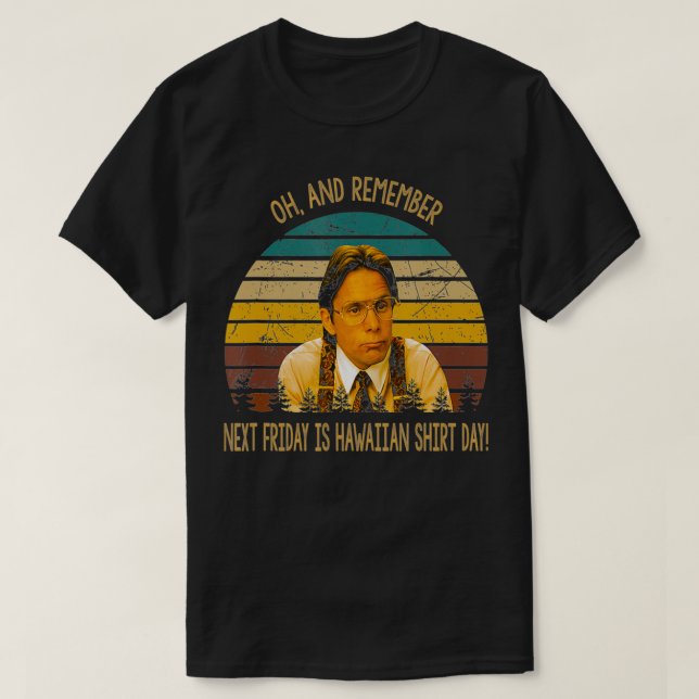 Funny Quote Oh Net Friday is Hawaiian Day logo  T-Shirt (Design Front)