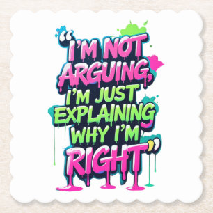 Funny Quote Paper Coaster – Humour Drink Coaster