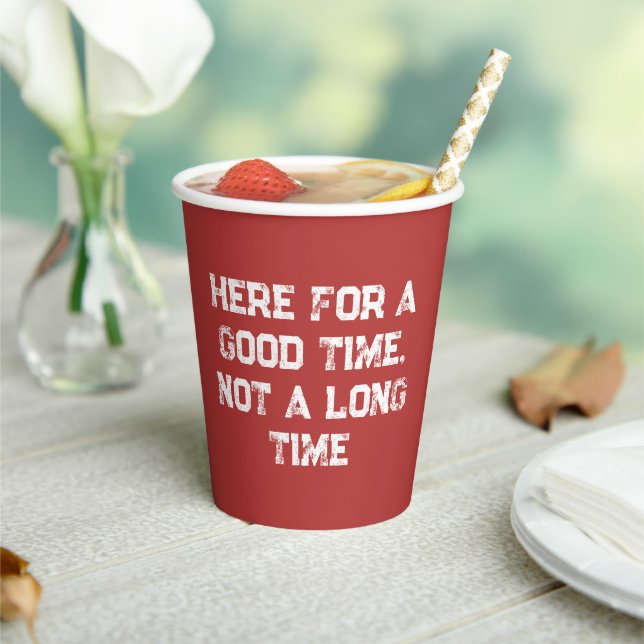 Funny Quote Party Drinkware Paper Cups (Insitu)