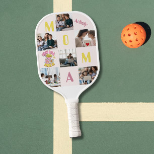 Funny Quote Personalised 6 Photos Pickleball Mum Pickleball Paddle