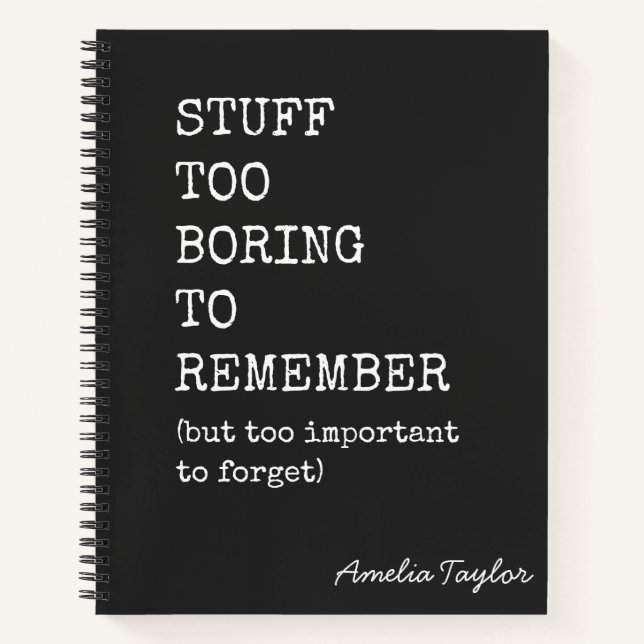 Funny Quote Playful List Humor Home Life Notebook (Front)