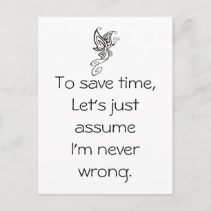 Funny Quote Postcard
