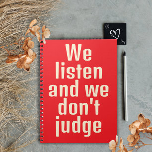 Funny quote red notebook