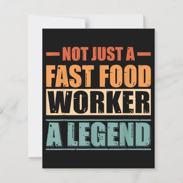 Funny Quote Retro Fast Food Worker (Front)