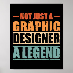 Funny Quote Retro Graphic Designer Poster