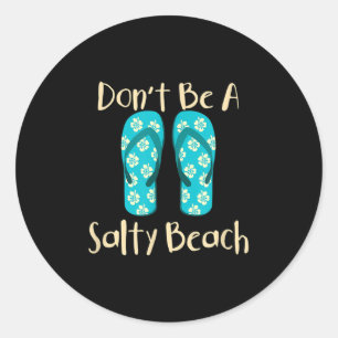 Funny Quote Summer Vacation Vacay Mode Beach Sanda Classic Round Sticker