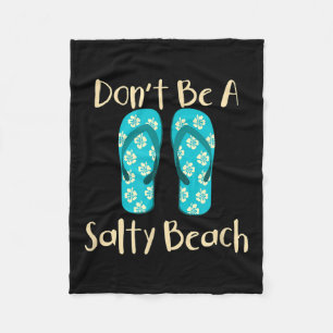 Funny Quote Summer Vacation Vacay Mode Beach Sanda Fleece Blanket