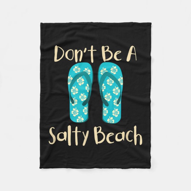 Funny Quote Summer Vacation Vacay Mode Beach Sanda Fleece Blanket (Front)