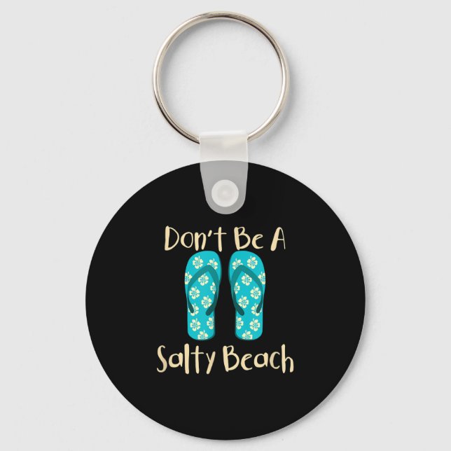 Funny Quote Summer Vacation Vacay Mode Beach Sanda Key Ring (Front)