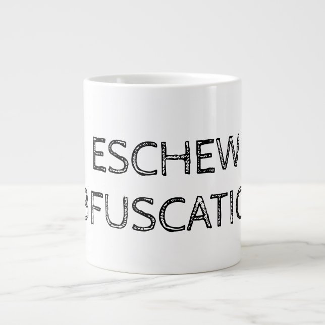 Funny quote that begs defining, instant joke! large coffee mug (Front)
