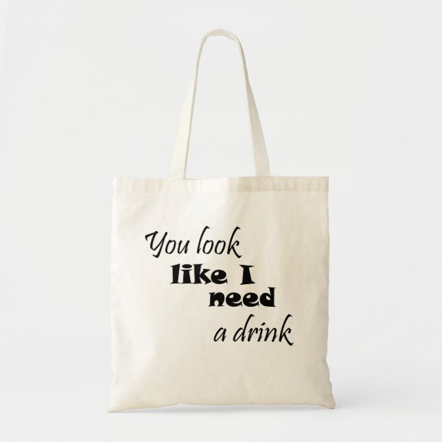 Funny quote trendy, cute typography gift for her tote bag (Front)