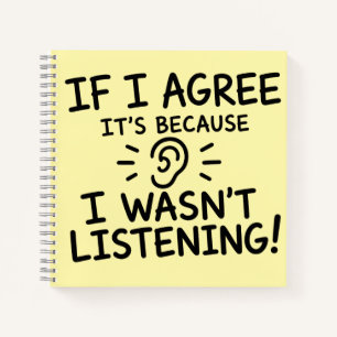 Funny Quote Typography Design Notebook