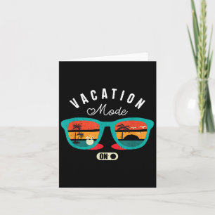 Funny Quote Vacation Mode On Summer Vintage Card