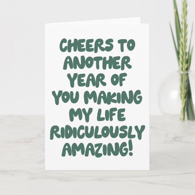 Funny Quote Wife Husband Love Romantic Saying Card (Front)