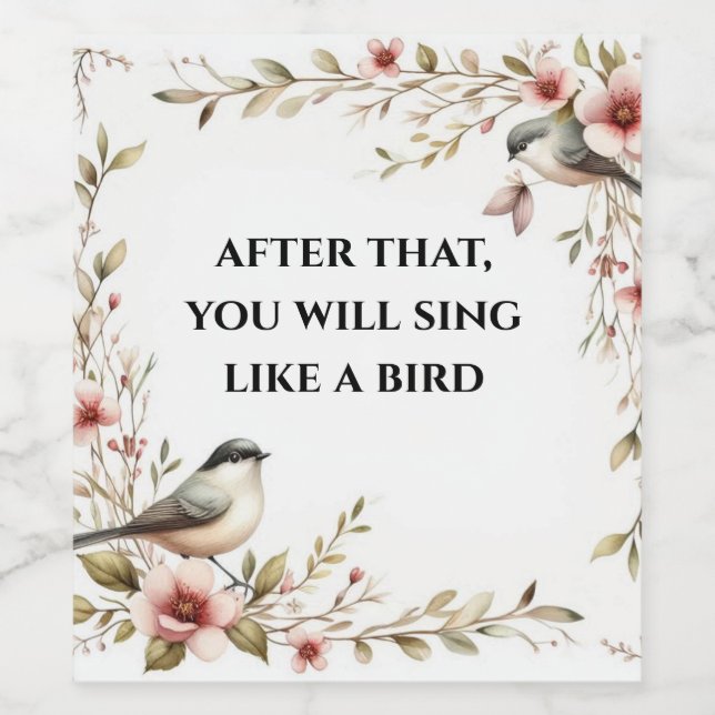 funny quote wine labels (Single Label)