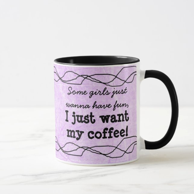 Funny Quote Women's Purple  Coffee Mug (Right)