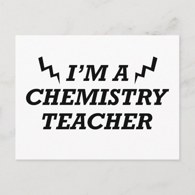 Funny quotes about chemistry teacher holiday postcard (Front)