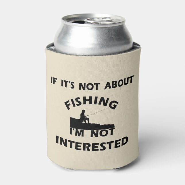 funny quotes about fishing  can cooler (Can Front)