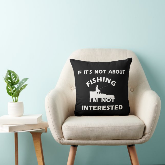 funny quotes about fishing  cushion (Chair)