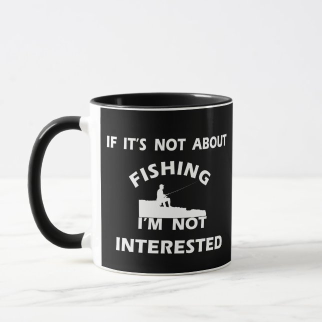 funny quotes about fishing lovers mug (Left)