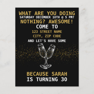 Funny quotes birthday party invitation