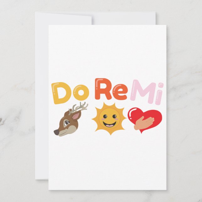 Funny Quotes Do Re Mi Song Music - Gift Idea Invitation (Front)