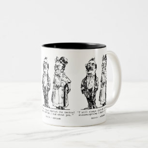 Funny Quotes for Men: Humourous Friends & Laughter Two-Tone Coffee Mug
