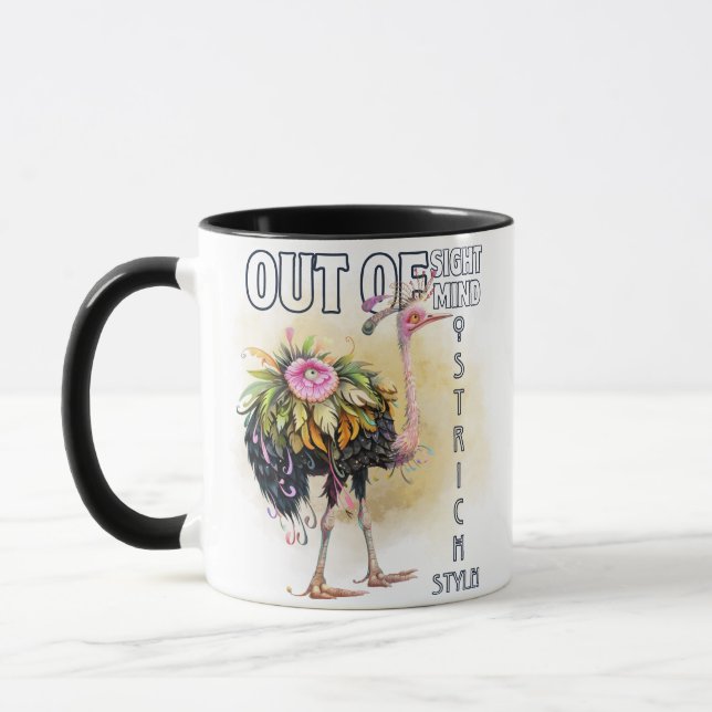 Funny Quotes Funny Quirky Whimsical Bird  Mug (Left)