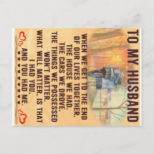 Funny Quotes Gift To Husband   Gift For Father   Announcement Postcard
