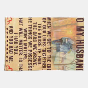 Funny Quotes Gift To Husband Gift For Father Tea Towel