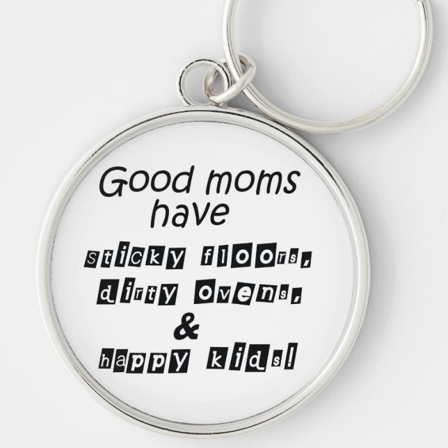 Funny quotes mum fun modern motivational saying key ring (Front)