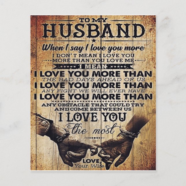 Funny Quotes To Husband | Gift For Your Man Flyer (Front)